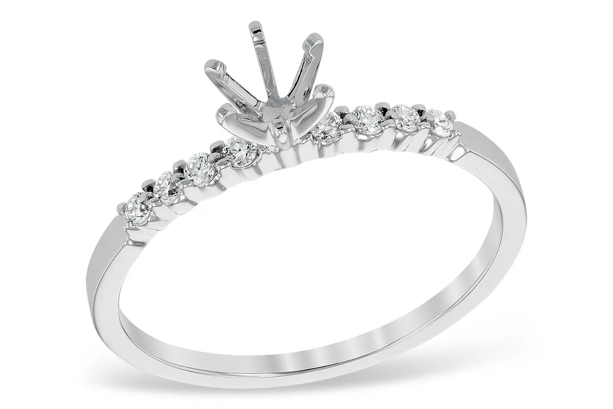 Diamond Semi-Mount Engagement Ring in white gold
