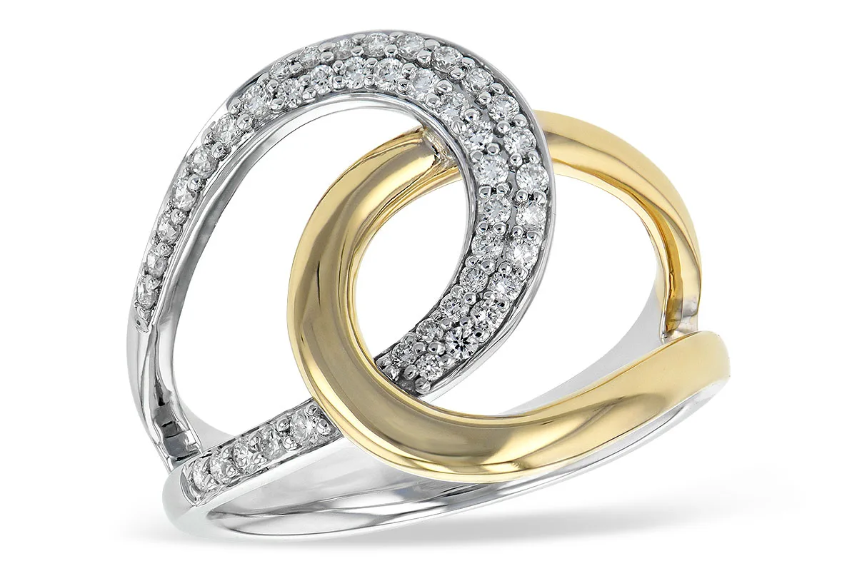 Diamond Ring in two-tone (reversed)