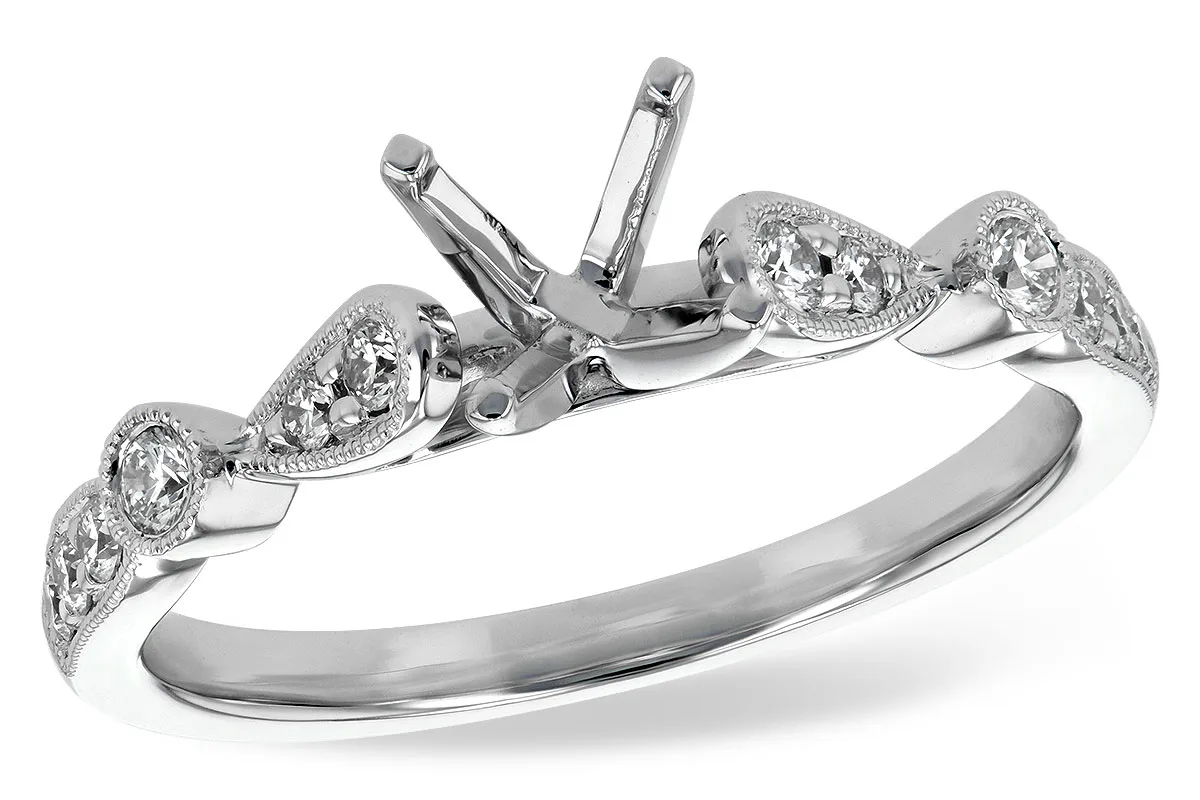 Diamond Semi-Mount Engagement Ring in white gold