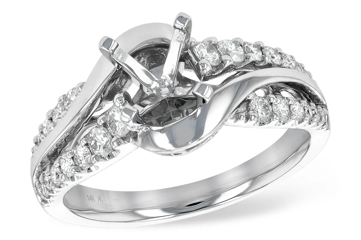 Diamond Semi-Mount Engagement Ring in white gold