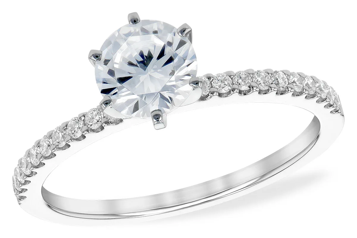Diamond Semi-Mount Engagement Ring in platinum