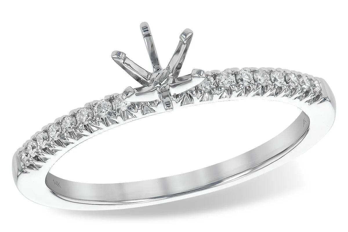 Diamond Semi-Mount Engagement Ring in white gold