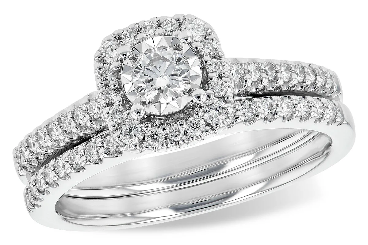 Diamond Wedding Set in white gold