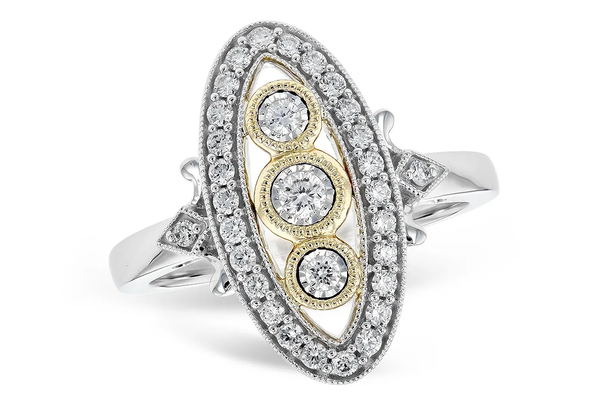 Diamond Ring in two-tone (reversed)