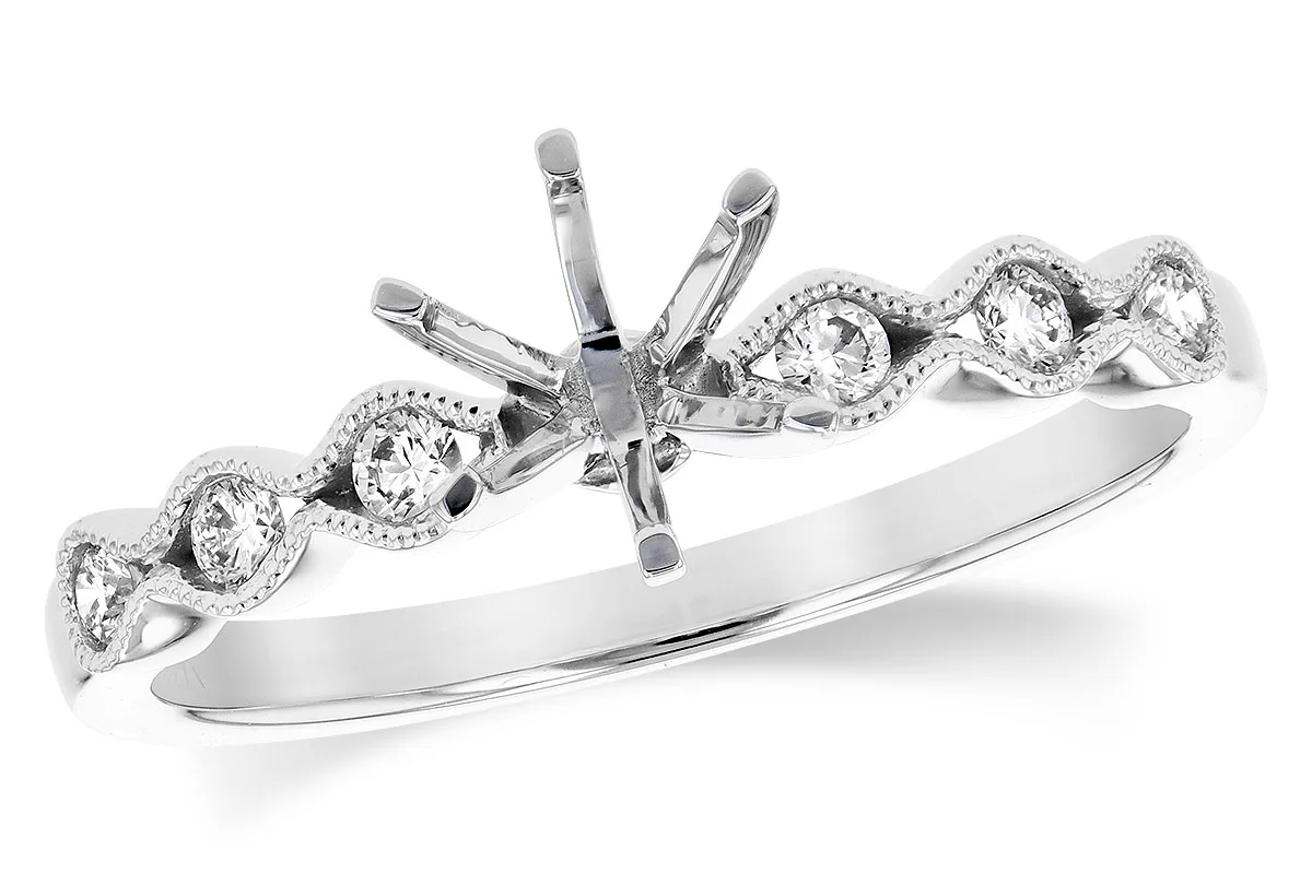 Diamond Semi-Mount Engagement Ring in white gold