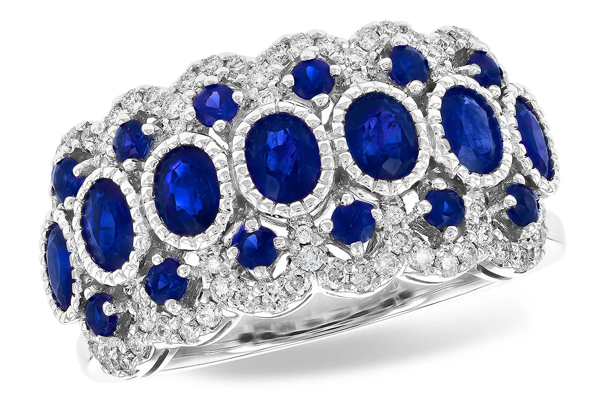 Sapphire Wedding Band in white gold