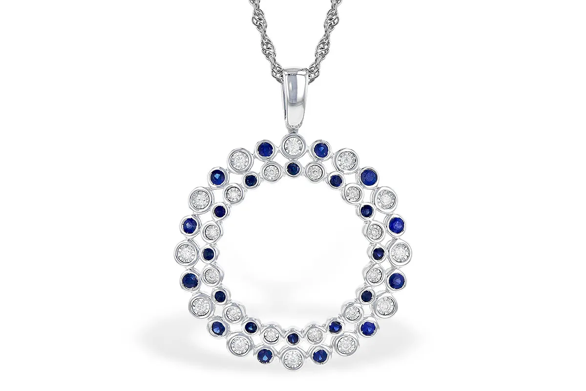 Sapphire Necklace in white gold