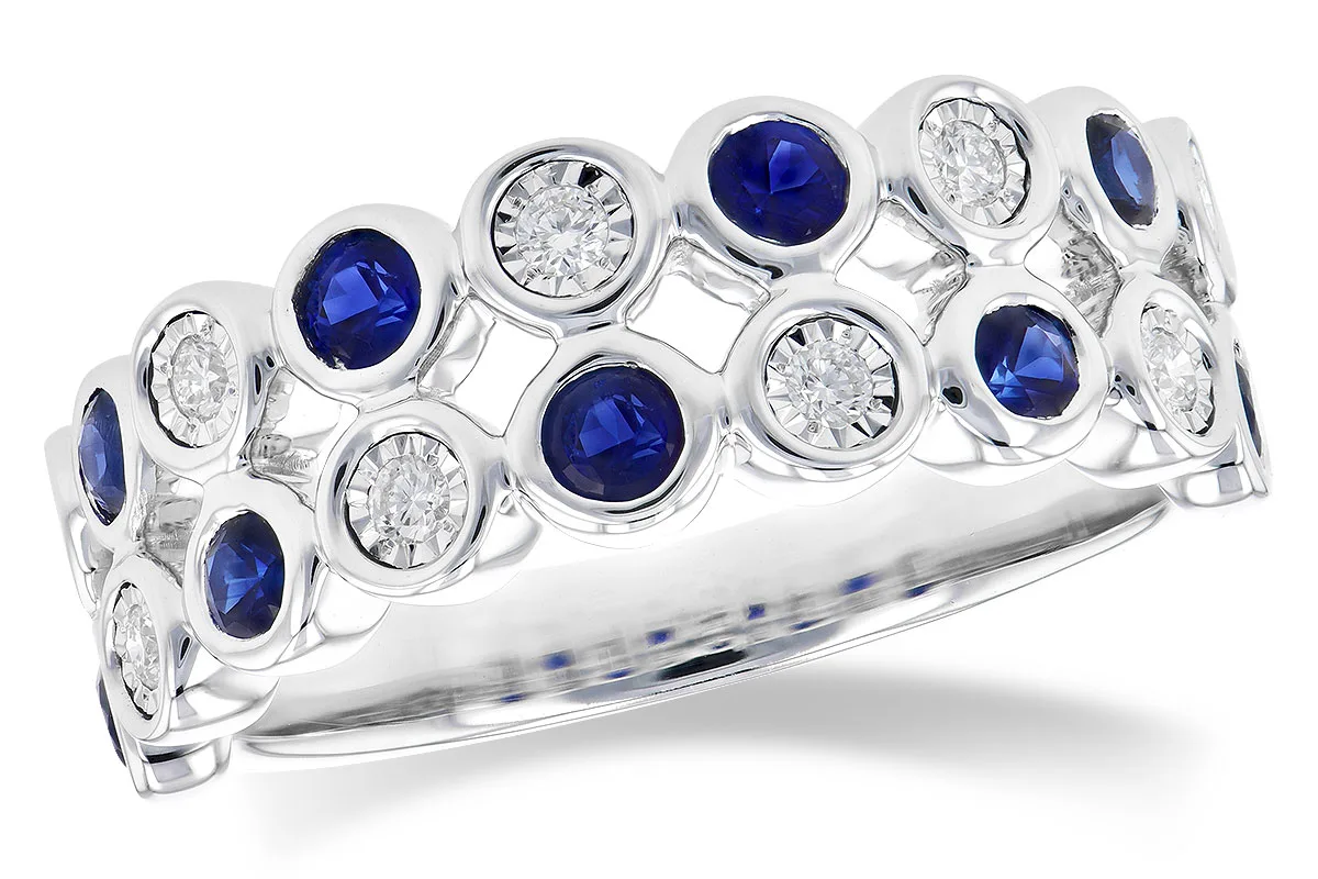 Sapphire Wedding Band in white gold