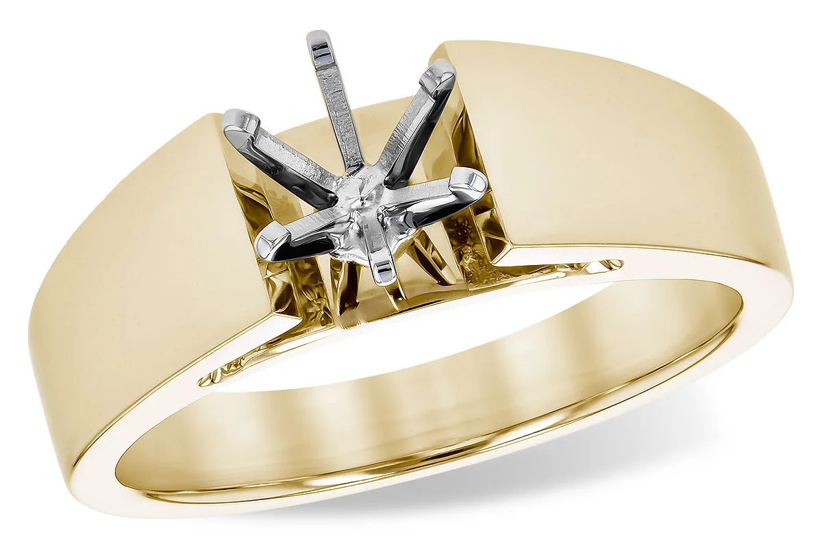 Semi-Mount Ring in yellow gold