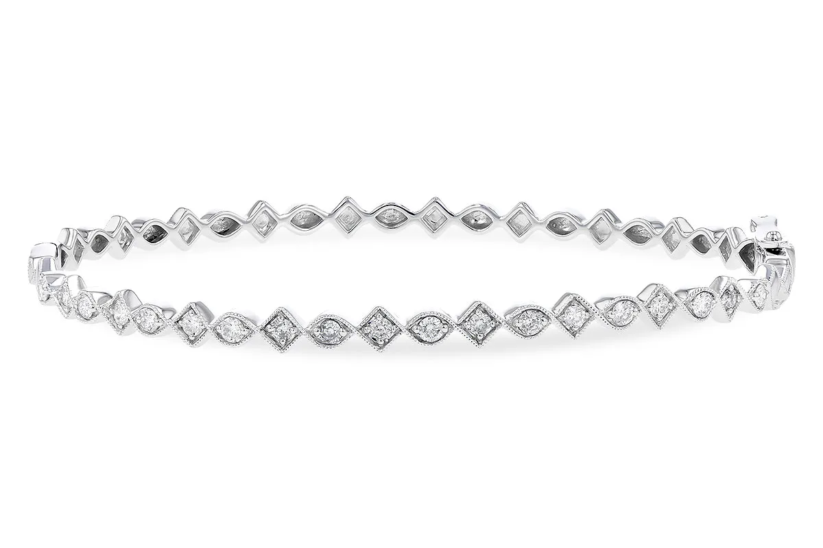 Diamond Bangle in white gold