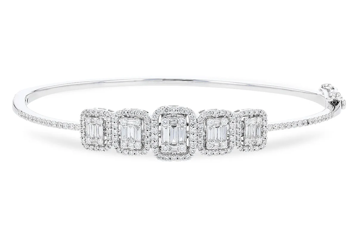 Diamond Bangle in white gold