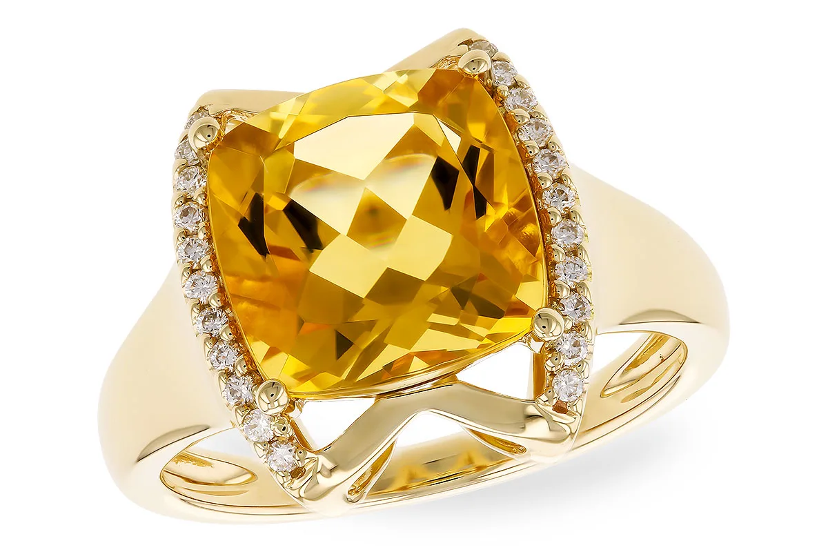 Citrine Ring in yellow gold