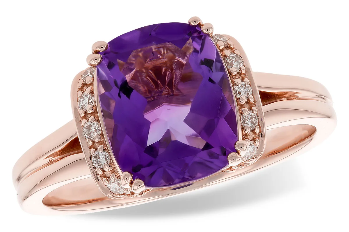 Amethyst Ring in rose gold