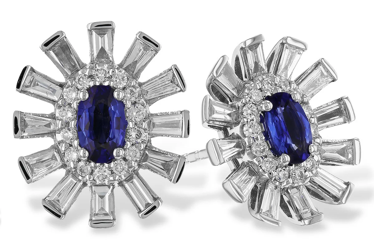 Sapphire Earrings in white gold