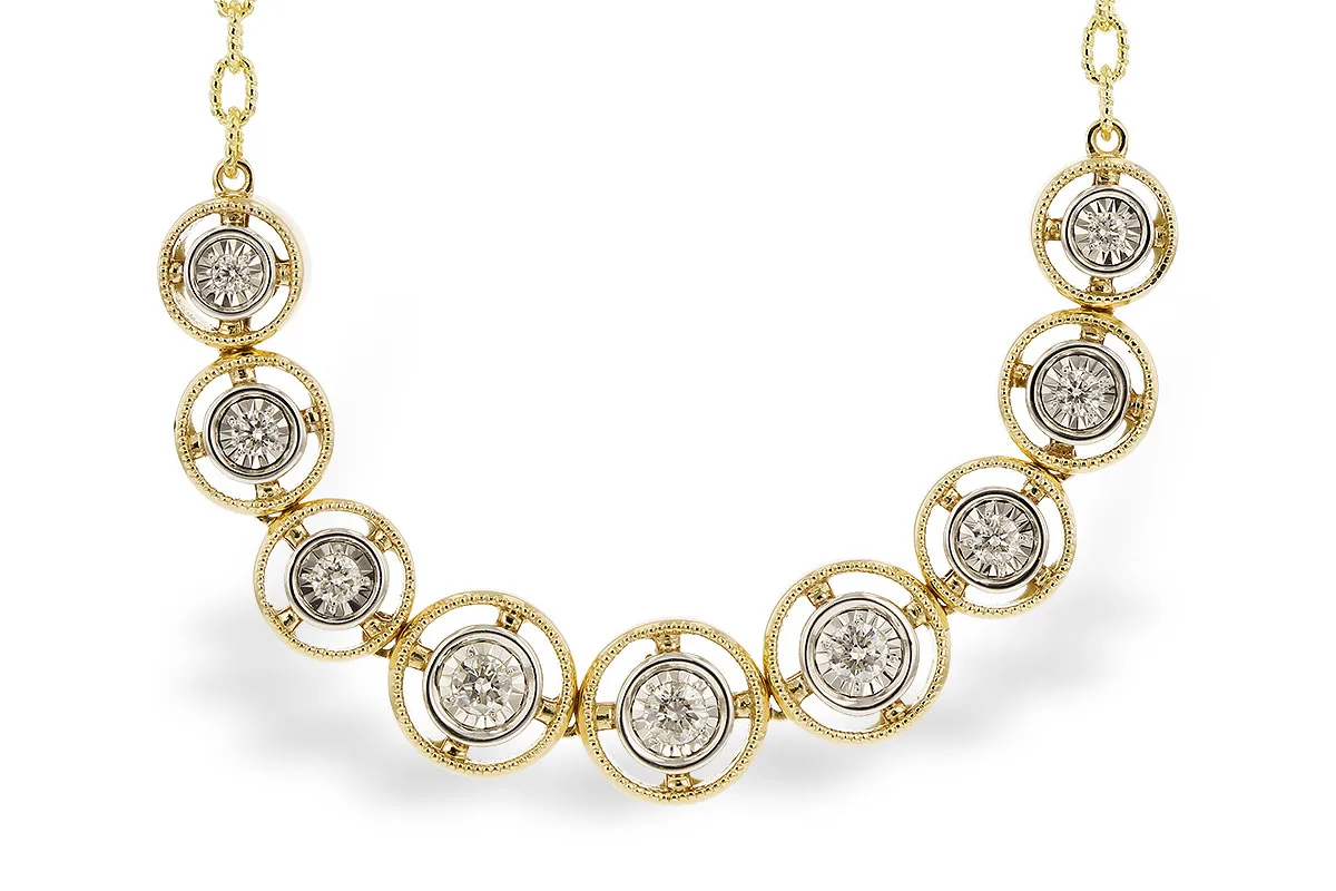 Diamond Necklace in yellow & white