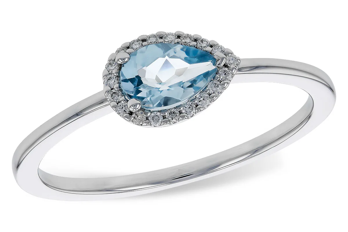 Aquamarine Ring in white gold