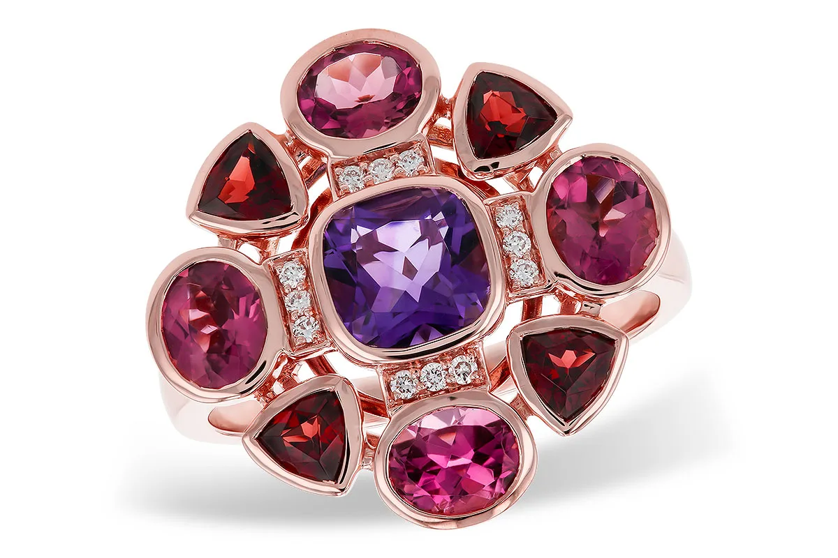 Semi-Precious Stone Ring in rose gold