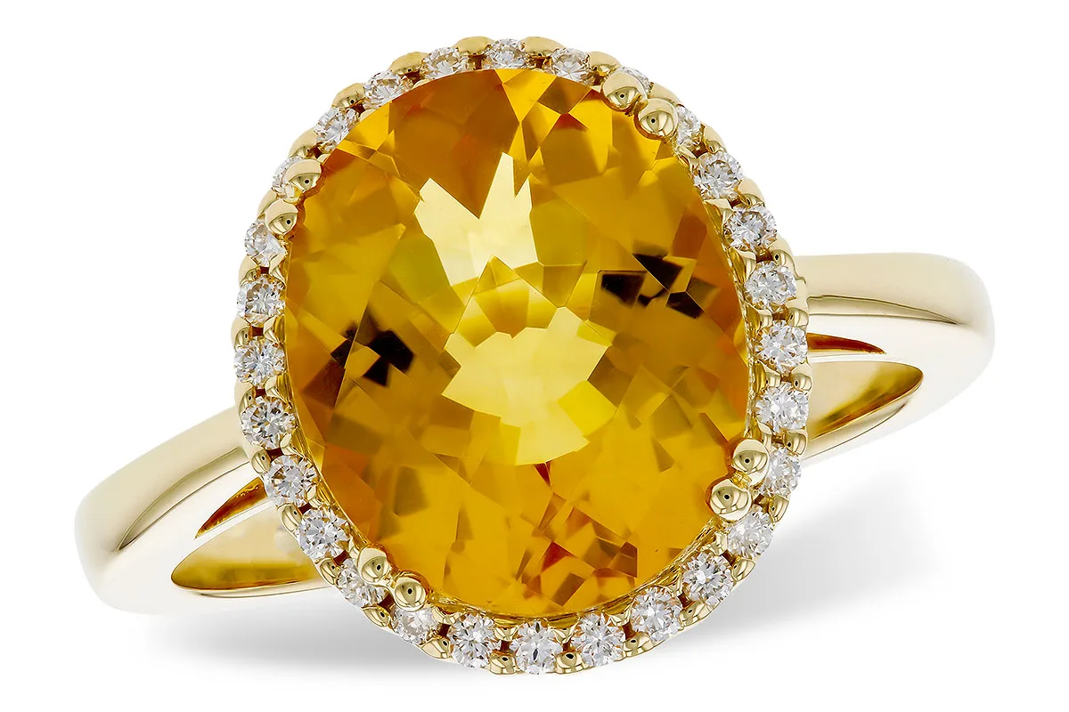 Citrine Ring in yellow gold