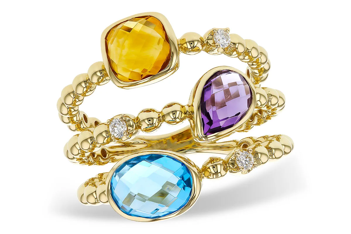 Semi-Precious Stone Ring in yellow gold