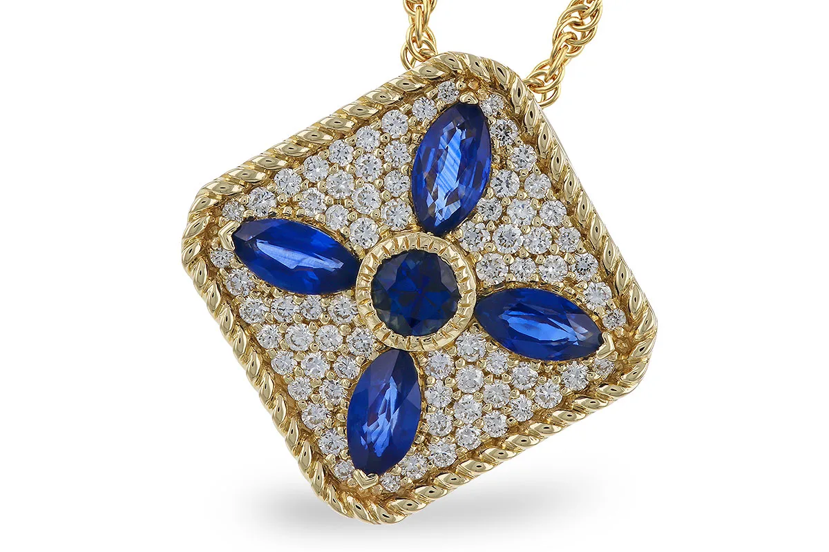 Sapphire Necklace in yellow gold