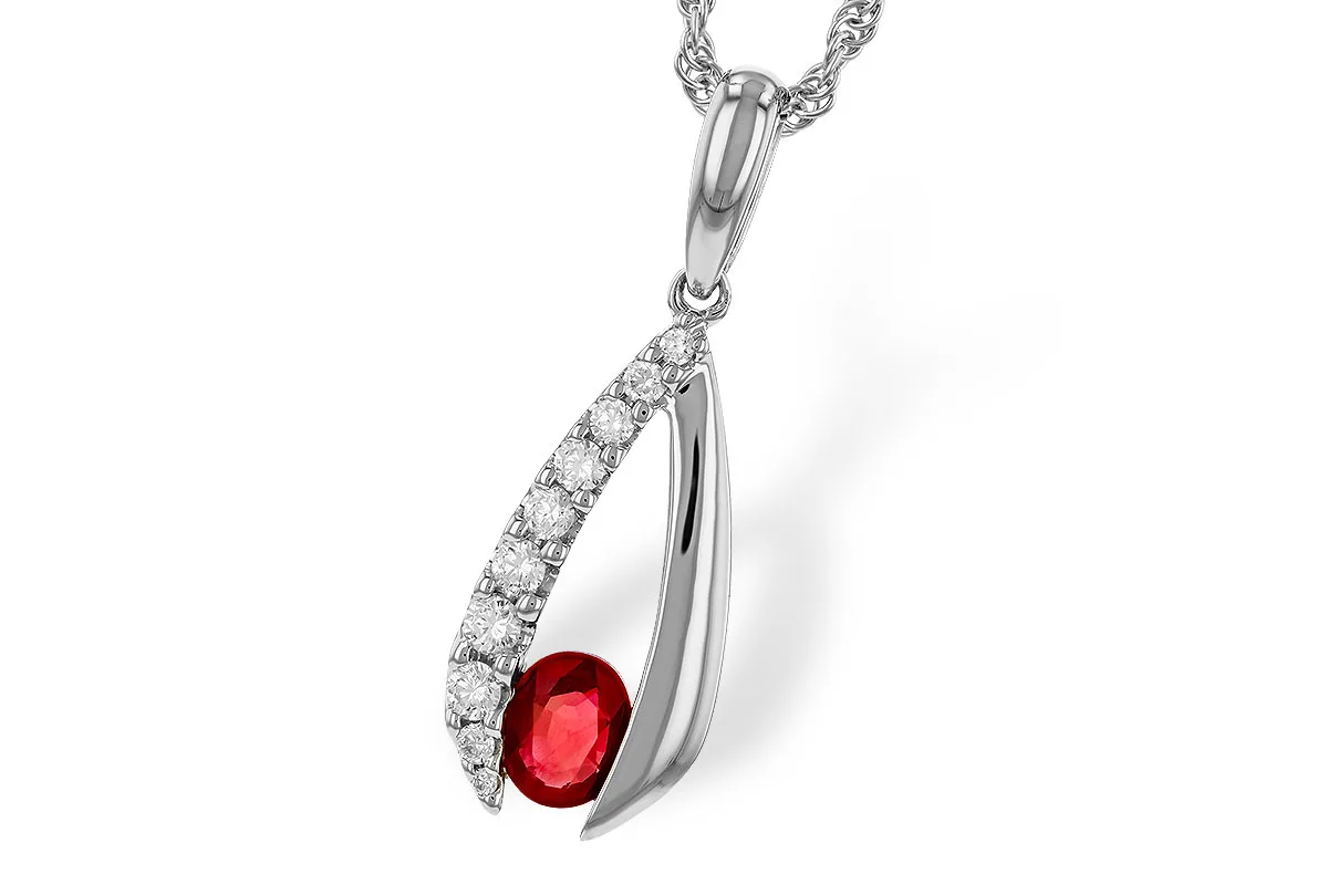Ruby Necklace in white gold
