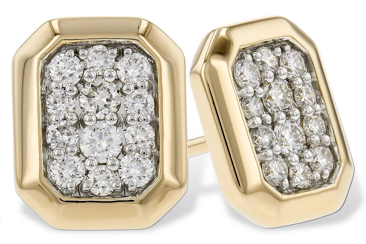 Diamond Earrings in yellow gold