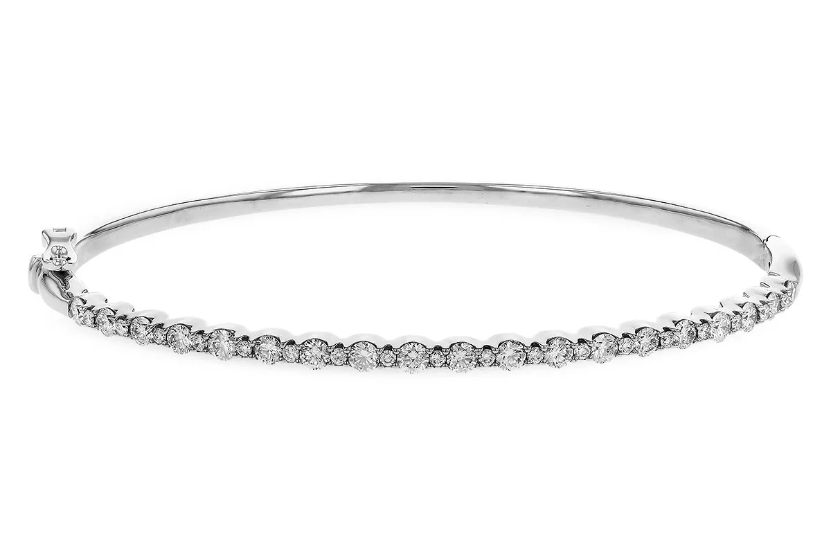 Diamond Bangle in white gold