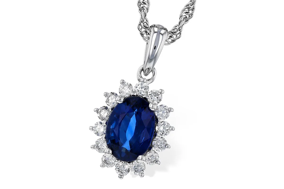 Sapphire Necklace in white gold