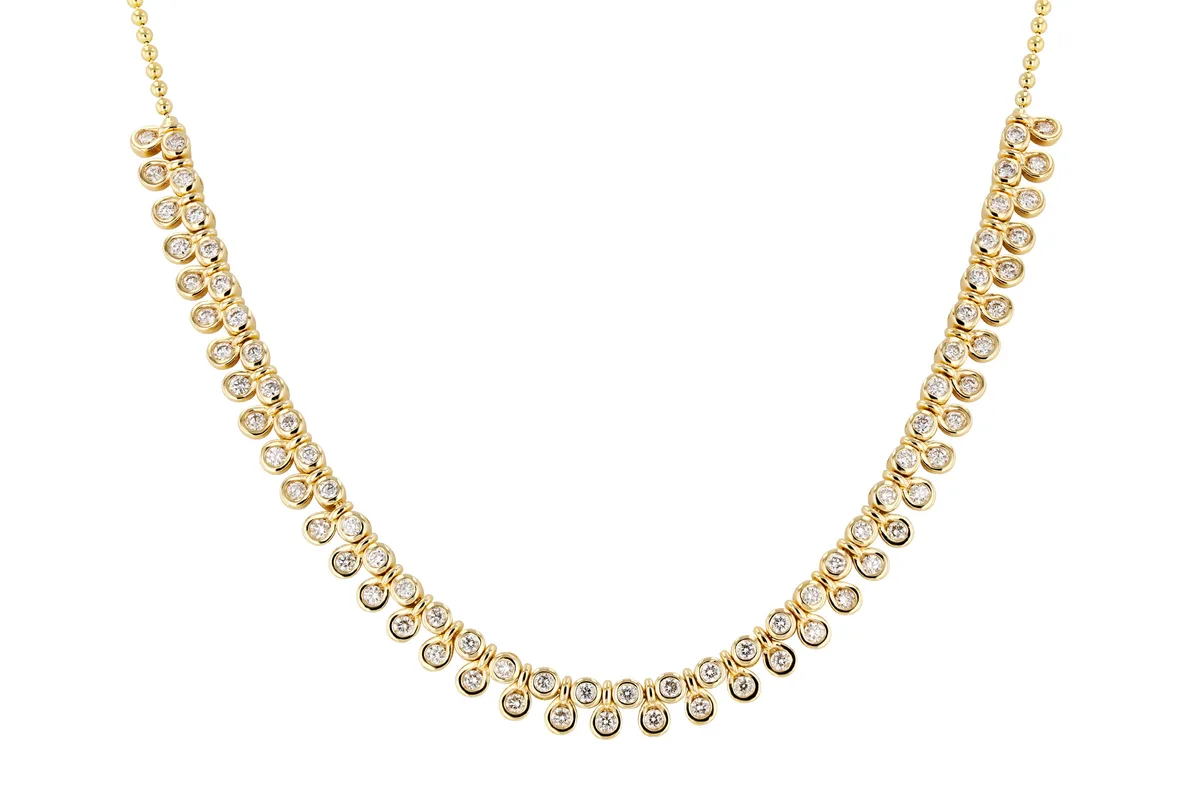 Diamond Necklace in yellow gold