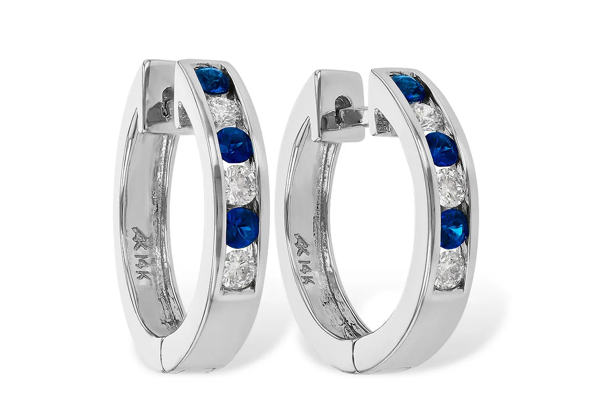 Sapphire Earrings in white gold
