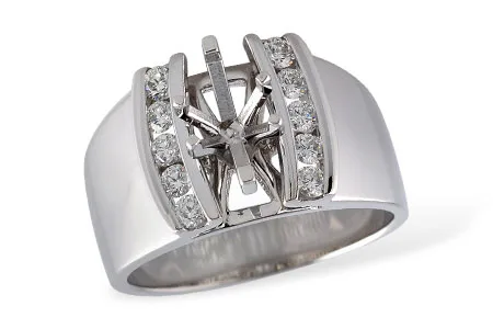 Diamond Semi-Mount Engagement Ring in white gold