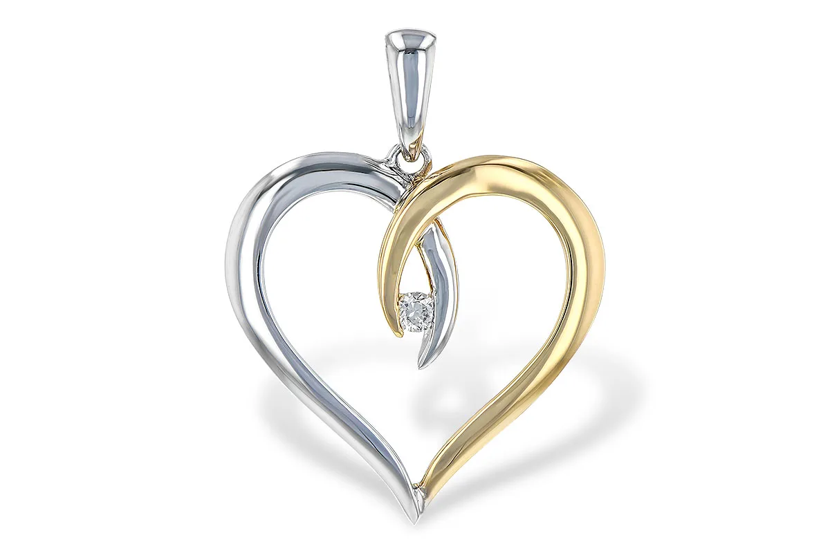 Diamond Pendant in two-tone