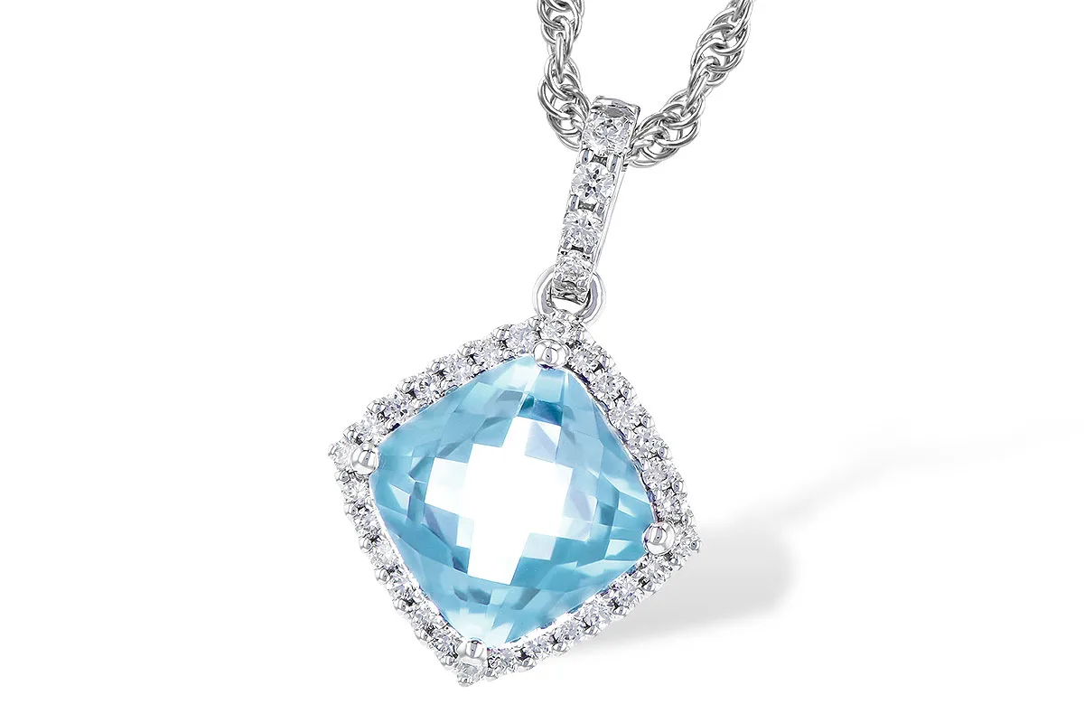 Aquamarine Necklace in white gold