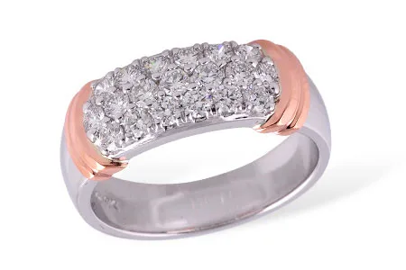 Diamond Wedding Band in two-tone (reversed)