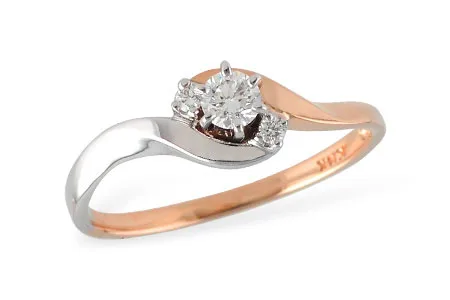 Diamond Engagement Ring in two-tone