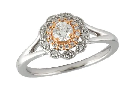 Diamond Engagement Ring in two-tone (reversed)