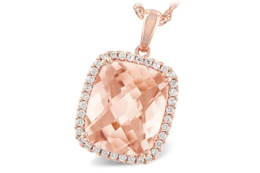 Morganite Necklace in rose gold