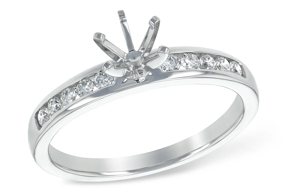 Diamond Semi-Mount Engagement Ring in white gold