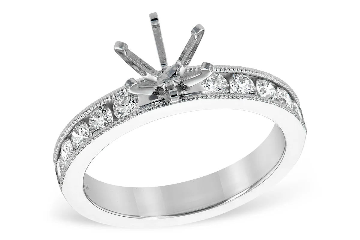 Diamond Semi-Mount Engagement Ring in white gold