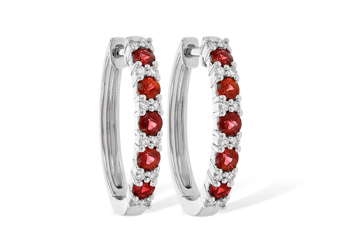 Ruby Earrings in white gold