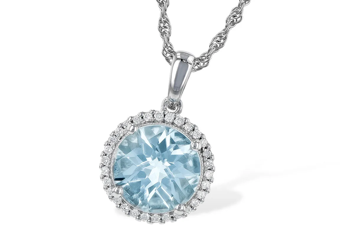 Aquamarine Necklace in white gold