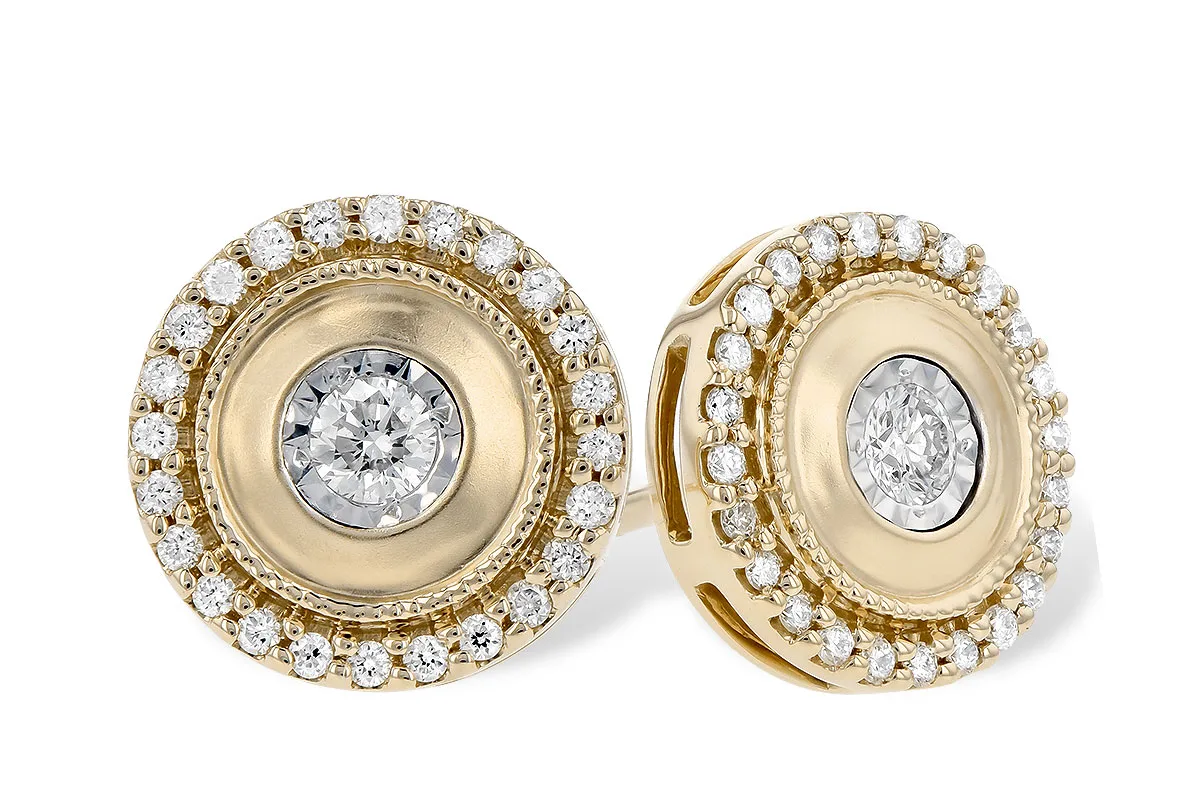Diamond Earrings in yellow gold