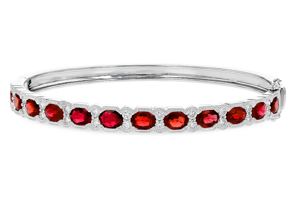 Ruby Bangle in white gold