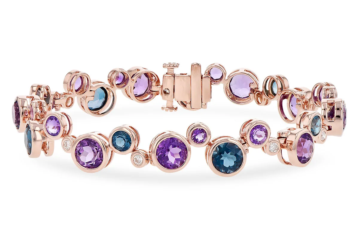 Semi-Precious Stone Bracelet in rose gold