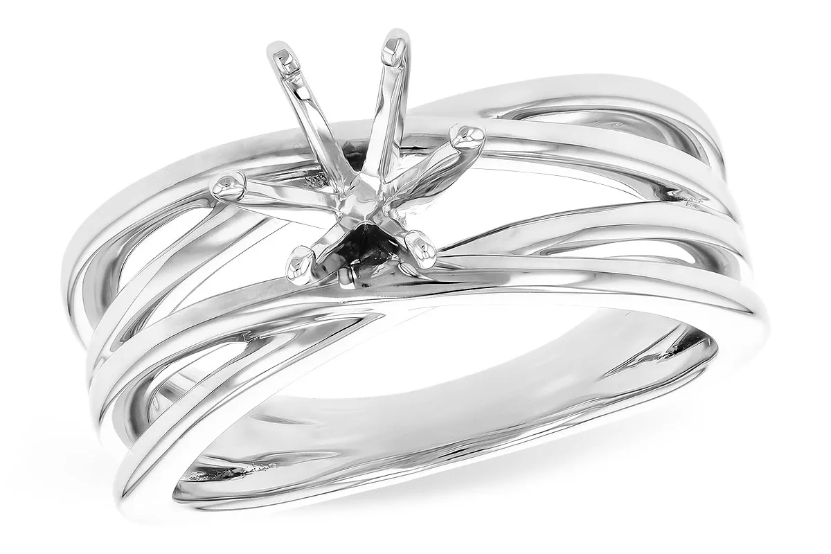 Semi-Mount Ring in white gold