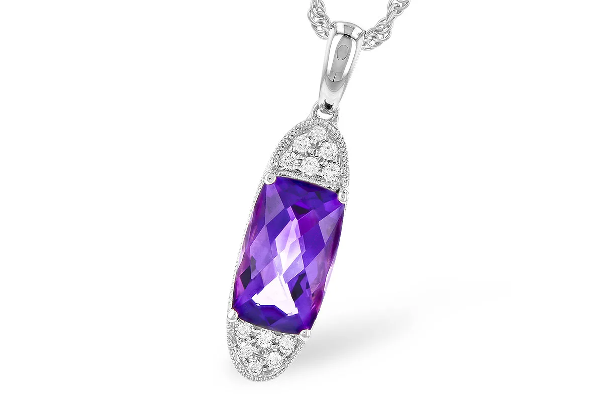 Amethyst Necklace in white gold