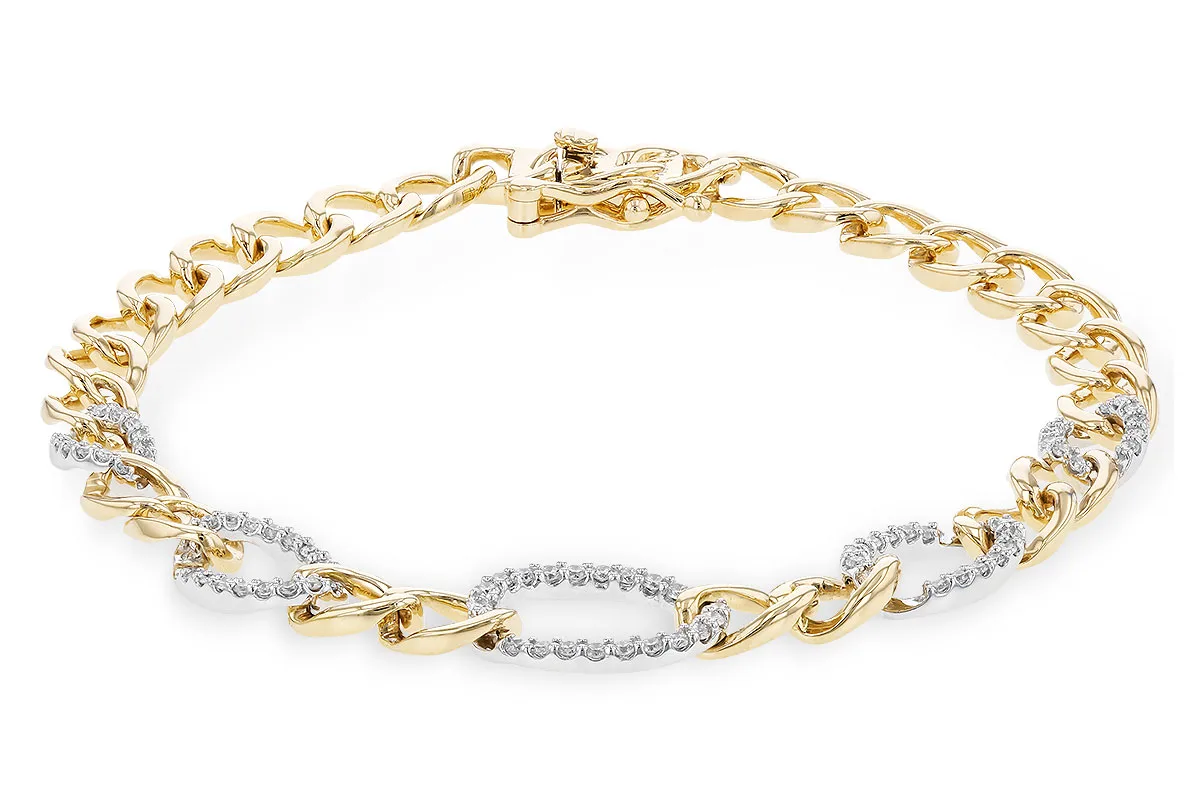 Diamond Bracelet in yellow & white