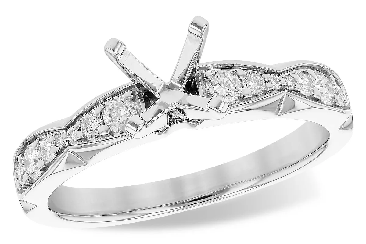 Diamond Semi-Mount Engagement Ring in white gold