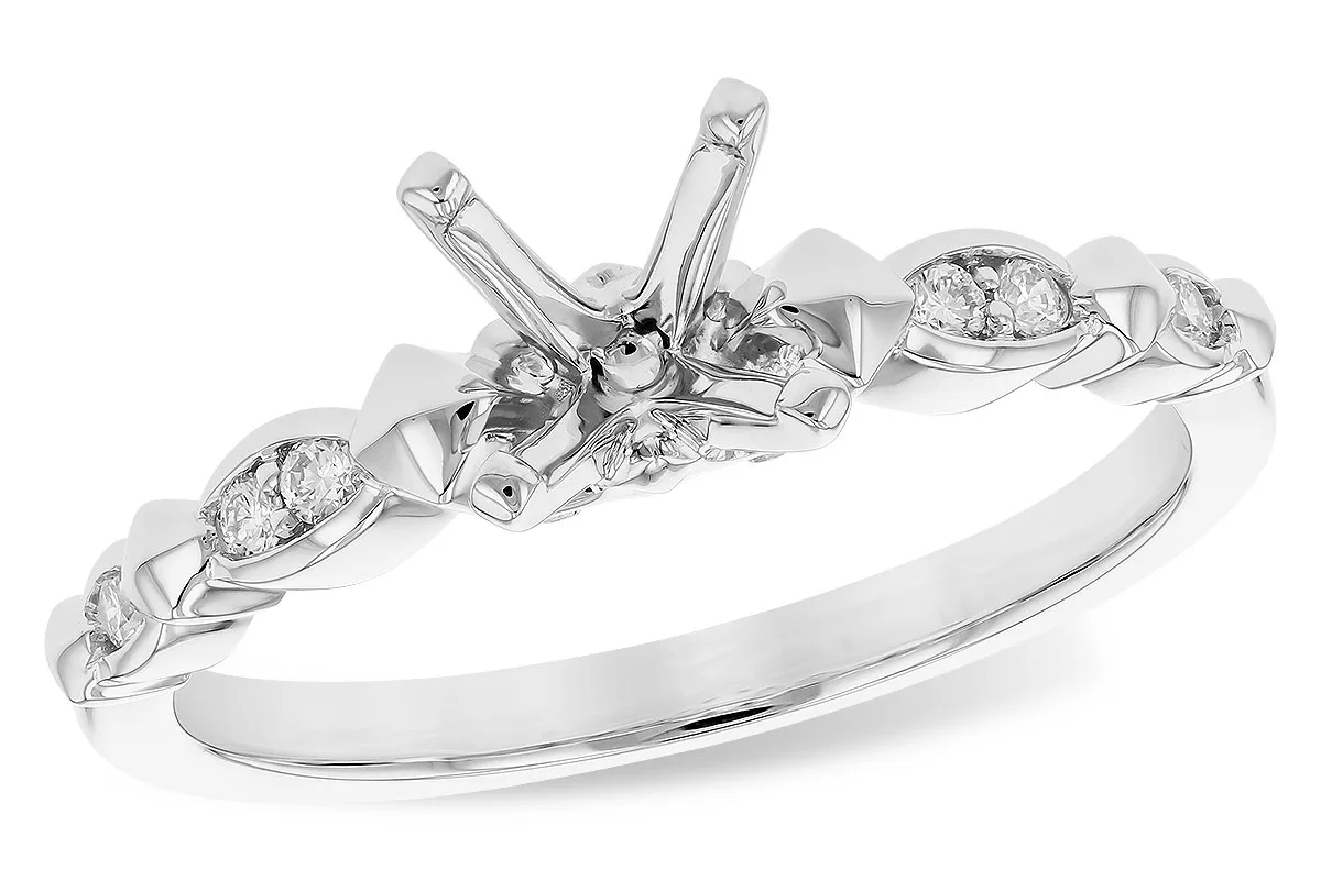 Diamond Semi-Mount Engagement Ring in white gold