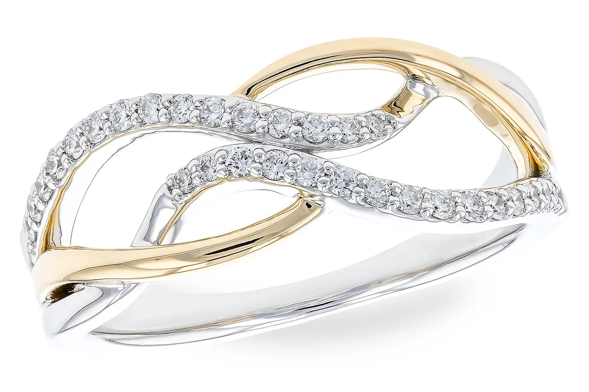 Diamond Ring in yellow & white